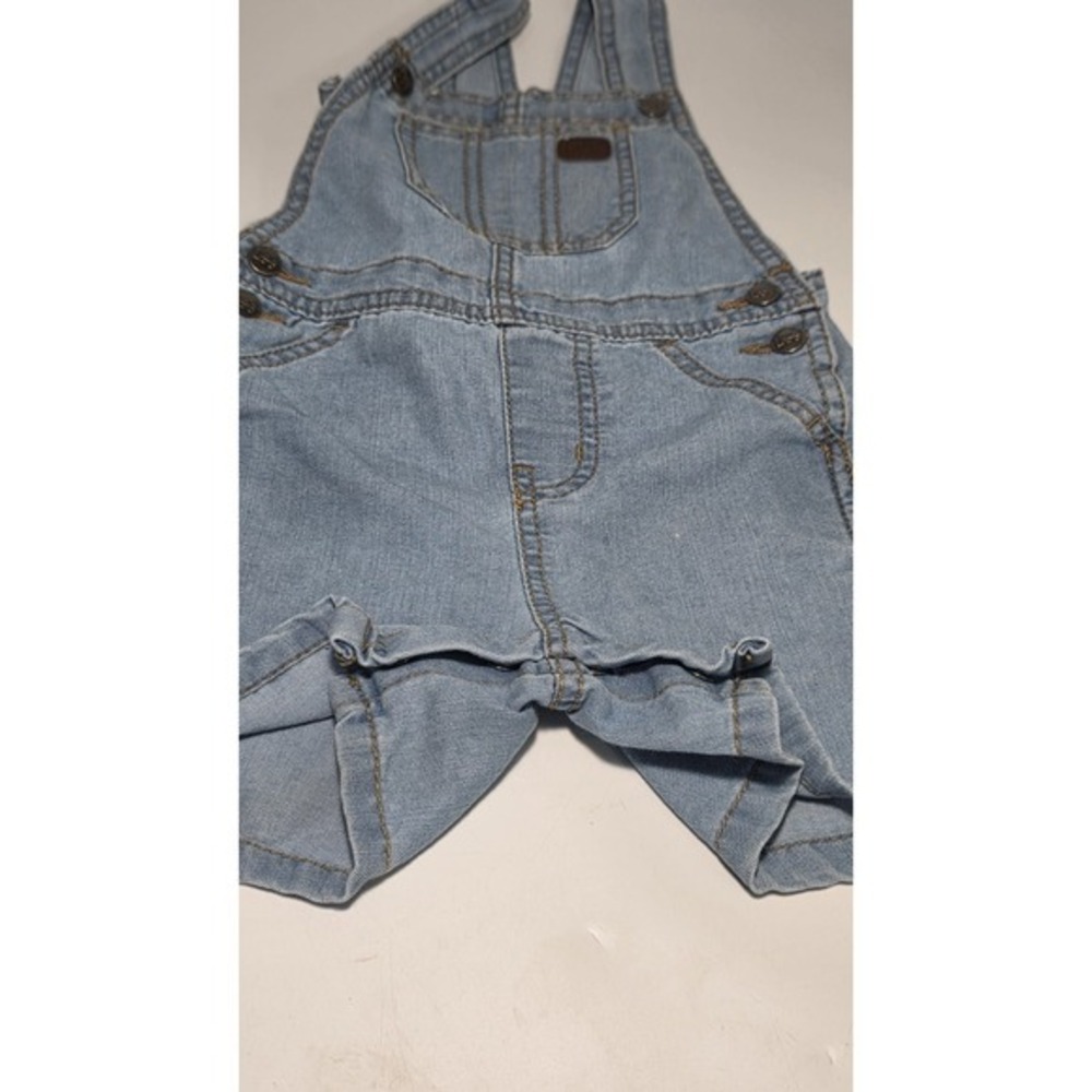 Toddler Lee Vintage Look Shortalls Denim Cotton Blend Size 2T Light Blue Unisex - Picture 4 of 9